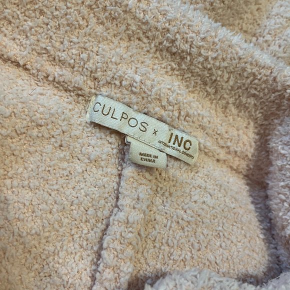 CULPOS x Fuzzy High-Rise Shorts Size Medium Soft Pink PJ Shorts INC - Picture 7 of 11